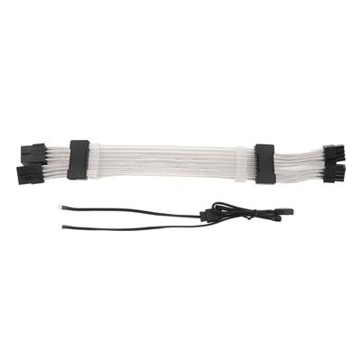 2x8PIN ARGB GPU Power Extension Cable 30cm Supports 5V 3PIN ARGB Sync 2x8PIN To 2x8PIN 4 Sided Glowing Power Extension