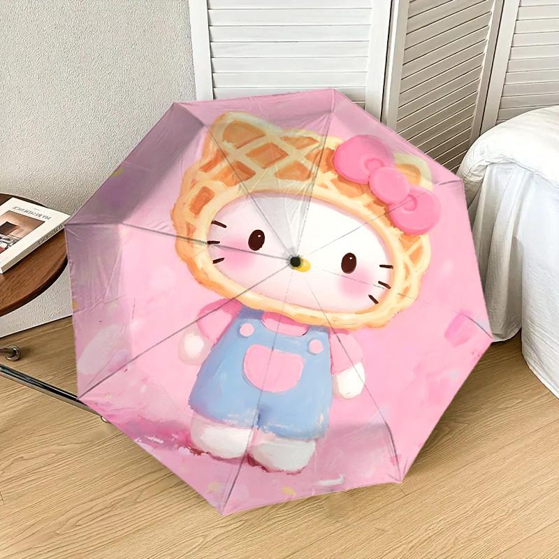 Kitty Waffle Hoodie : Cute, Functional, Lightweight and Durable Umbrella, Auto-Open/Close, and Perfect for Outdoor Adventures 174