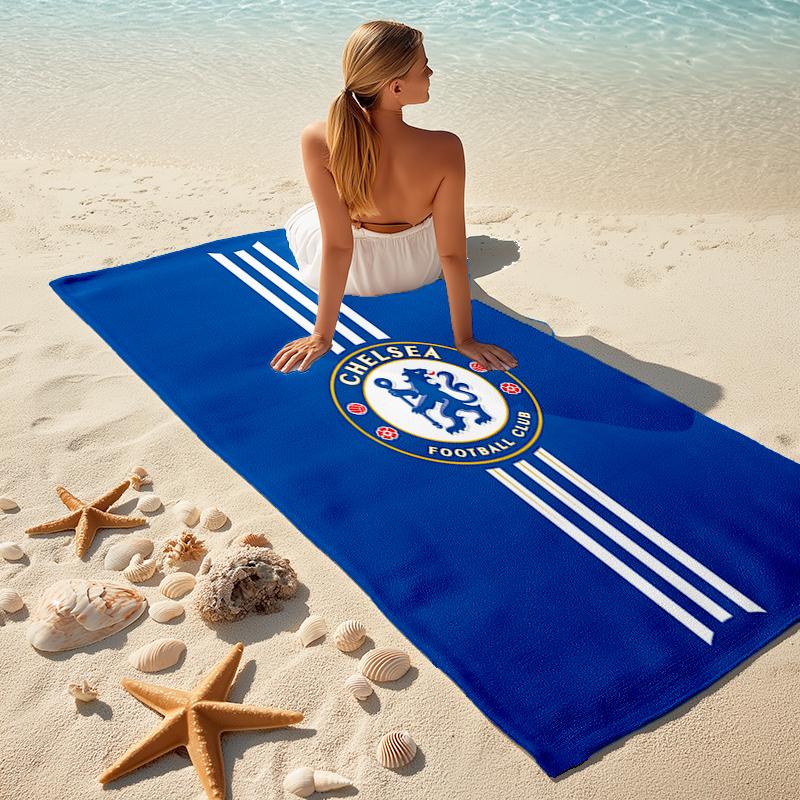 1pc C-Chelsea Beach Towel, Comfortable and Thick, and Swimming/Bath/Picnic/Camping Towel, Suitable for Seaside Beaches