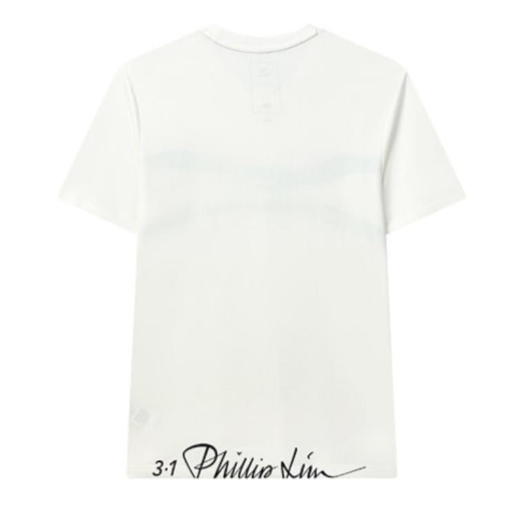 Fila 3.1 Phillip Lim Minimalist Versatile Comfortable Short Sleeve T-Shirt Men Tops White F11M136103F-WT