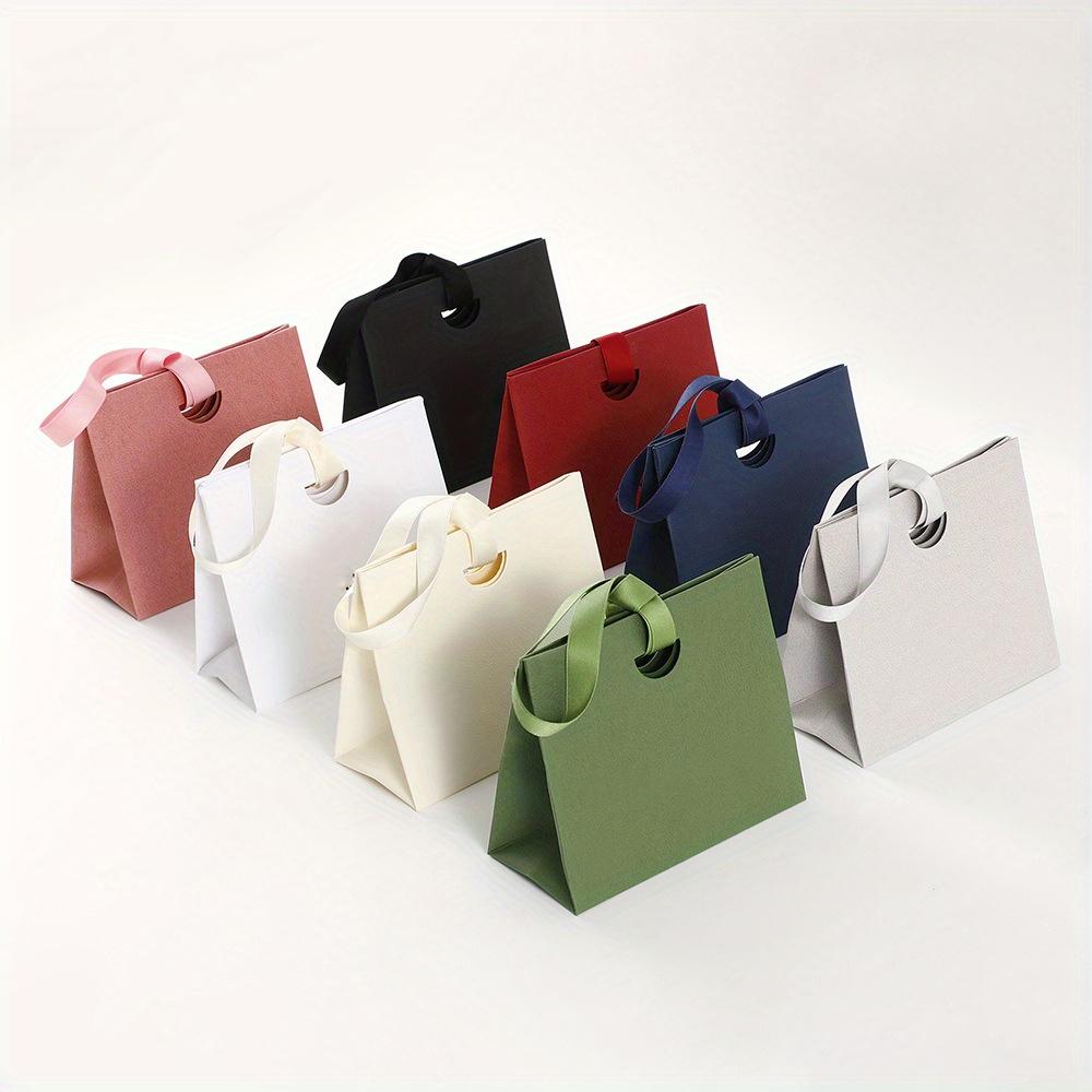 [5 Pieces Elegant Gift Bags] 5 Pieces Gift Bags - Premium Paper Tote Bags for Birthday Party Wedding Gift Wrapping.