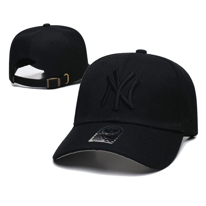 NY Baseball Cap Adjustable Embroidered Fashion Students Men Women Sun Hat Flat Brim