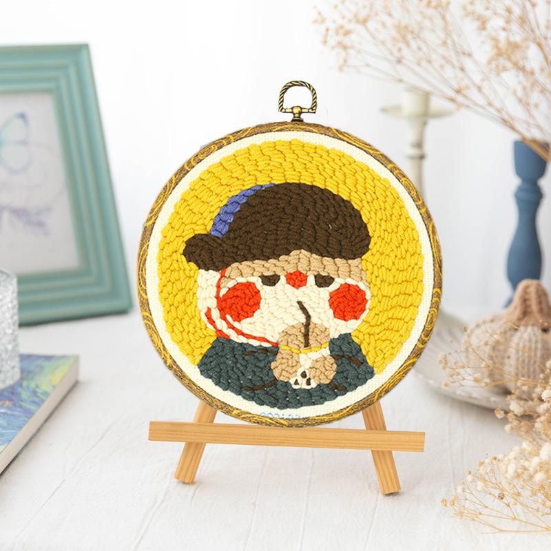 1pc Kitten Pattern Russian Stamping Embroidery DIY Yarn Painting Embroidery Material Kit