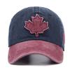 Unisex Washed Cotton Vintage Cap Maple Leaf Embroidery Baseball Caps Men Women Outdoor Sports Hat