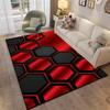 3D Abstract Mirror Geometric Illusion Area Rug Carpet for Home for Living Room Bedroom Sofa Decor Kids Play Non-slip Floor Mat