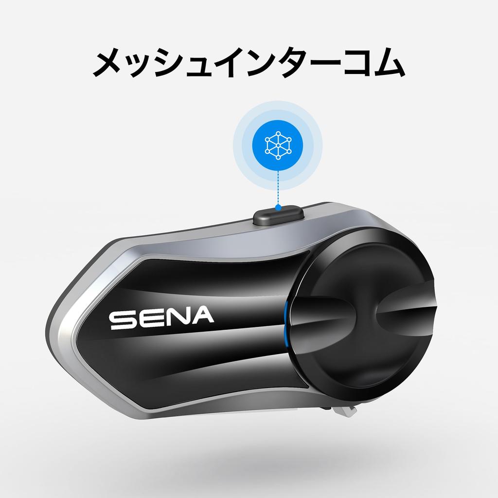 Sena J30 Motorcycle Intercom with Bluetooth IP67 HD OTA Group Music GPS Smartphone Japanese Voice and Touring Officially Imported in Japan (Japan