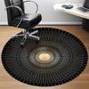 1pc Sunburst Pattern Chair Carpet for Office - Indoor Non-Slip Washable Polyester Fiber Carpet, Soft Comfortable Mat For Office yy250928066