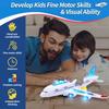 Kids Electronic Aeroplane Plaything With Music Autopilot Rotation Shiny Sound Plane Tank Helicopter Educational Plaything Present For Children