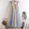 Women's Fashion Solid Color Half Skirt Party Ballet Puff Skirt Mesh Skirt