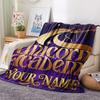 1PC Custom Name Unicorn Academy Patterned Flannel Blanket Suitable For All Seasons for Home Decor Warmth and Comfort Gifts Holiday Present