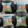 BBubu DubuU Cartoon Cushion Cover Pillowcase Ultra Soft Skin Friendly Fabric Cloud Like Comfort  Concealed Zipper