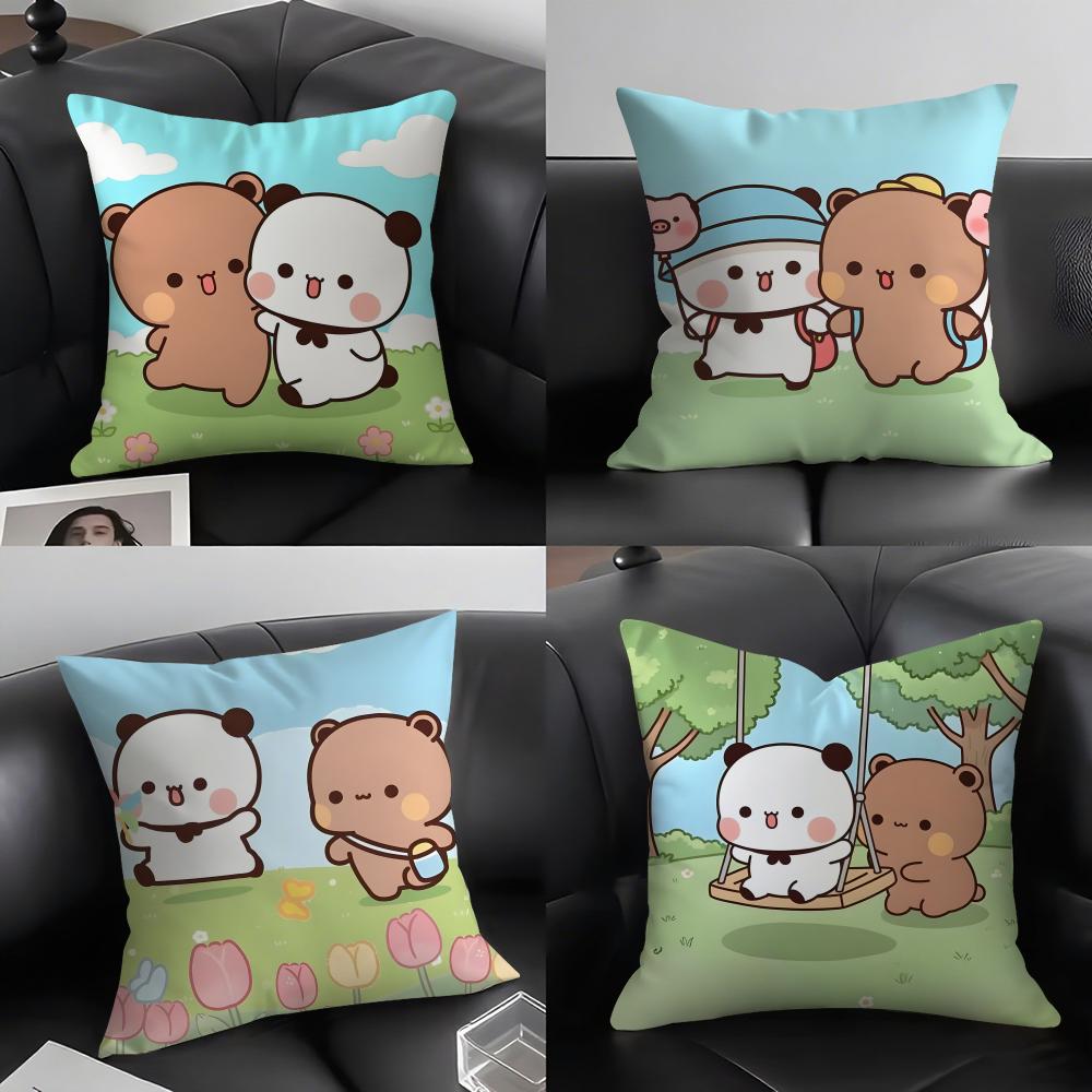 BBubu DubuU Cartoon Cushion Cover Pillowcase Ultra Soft Skin Friendly Fabric Cloud Like Comfort  Concealed Zipper