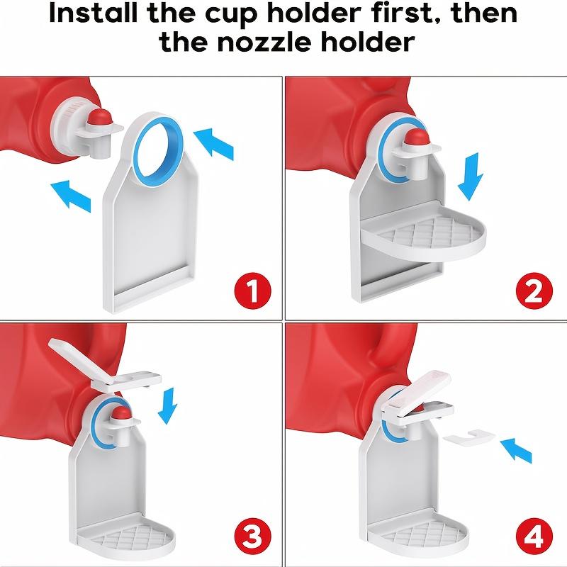 Spill-Free Laundry Detergent Dispenser Cup Holder with Push-Pause Spray Nozzle,Space-Saving,Laundry Room Accessories