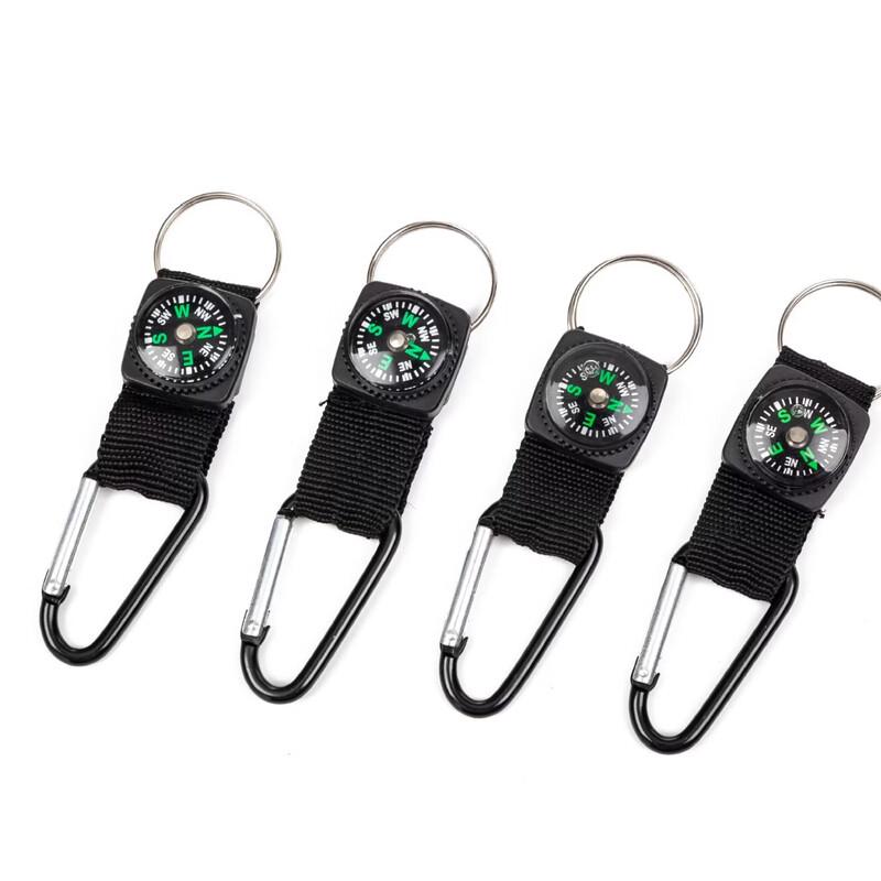 Aluminum Alloy Carabiner with Compass 30-Pack