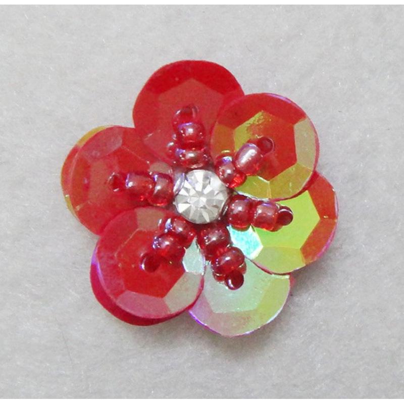 Hand-Sewn Sequin Flower Patches for Clothing, Hats, Bags, and Hair Accessories