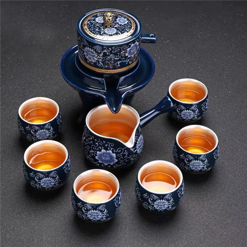 Jingdezhen Silver-Plated Ceramic Tea Set