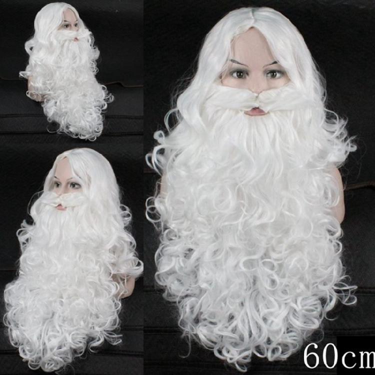 White Santa Beard and Wig Set Christmas Clause Cosplay Costume Accessories