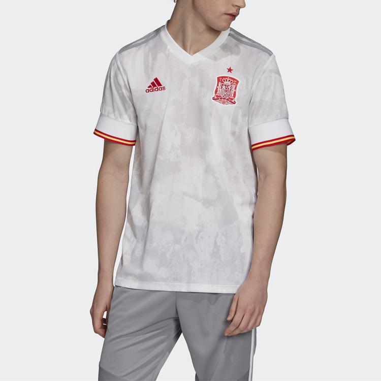 Adidas Spain National Team Away Fan Edition Jersey Men Tops White Gray EH6514