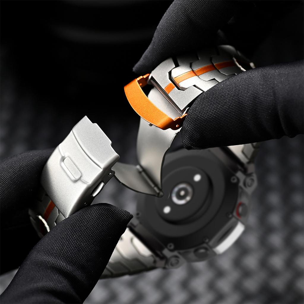 Kovový náramek pro Amazfit T-REX 3/2 Correa Obchodní náramek z nerezové oceli pro Amzafti T-REX3 Náramek T-REX/T-REX Pro