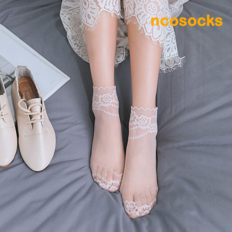 Spring Ankle Lace Socks 3-Pack white