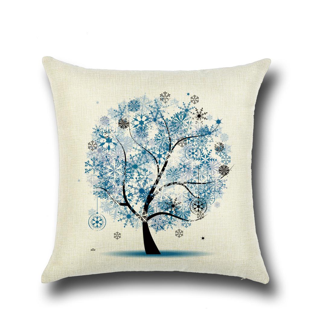 Fashionable Pillows Pastoral Fresh Cartoon Flower Tree Pattern Pillow Creative Home Pillow Case Does Not Include Core