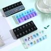 New Hot Premuim Portable Large Weekly Pill Box Organizer Cases 7 Day 14 Grids Storage for Medicine Vitamin Supplements Fish Oils