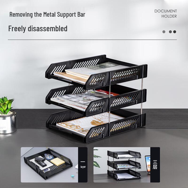 Deli 9209 3-Tier Mesh File Organizer