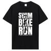 Triathlon Schwimmen Radfahren Laufen Wie das Boot gesunken Wie du es für dein Leben gestohlen hast T-Shirt