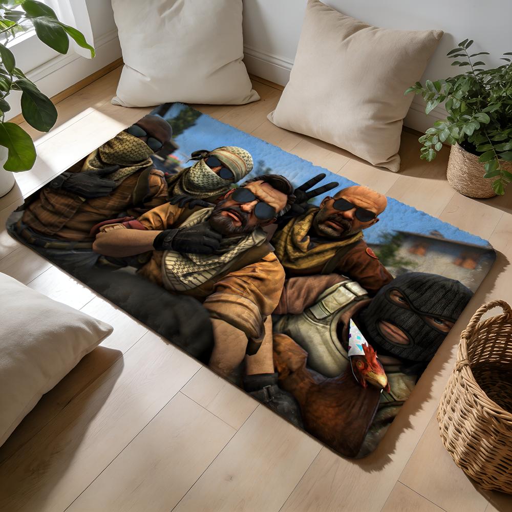 Hot Anime CCounterSStrike Floor Mat Soft Flannel Absorbent Mat Non-Slip Rug Home Bedroom Bathroom