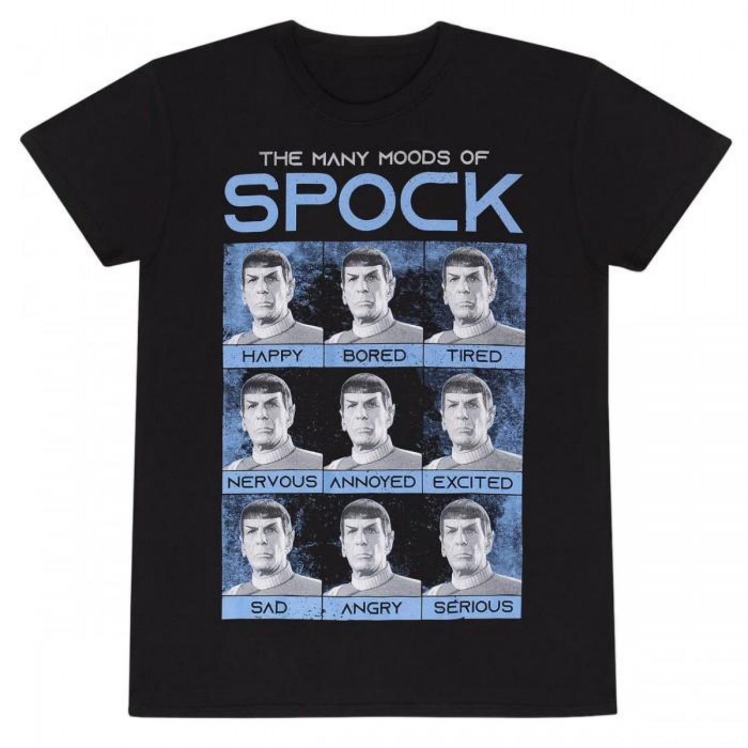 STAR TREK Unisex Adult Many Moods Of Spock T-Shirt S
