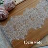 300cm Eyelash Lace Fabric Bearded Edge Handmade Wedding Embroidery Lace Trim Sewing Material Handmade Lace Clothing Decoration