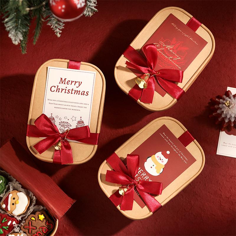 Christmas Gift Boxes Candy Biscuit Chocolate Baking Tote Gift Boxes Souvenir Empty Boxes Festival Holiday Gift Box