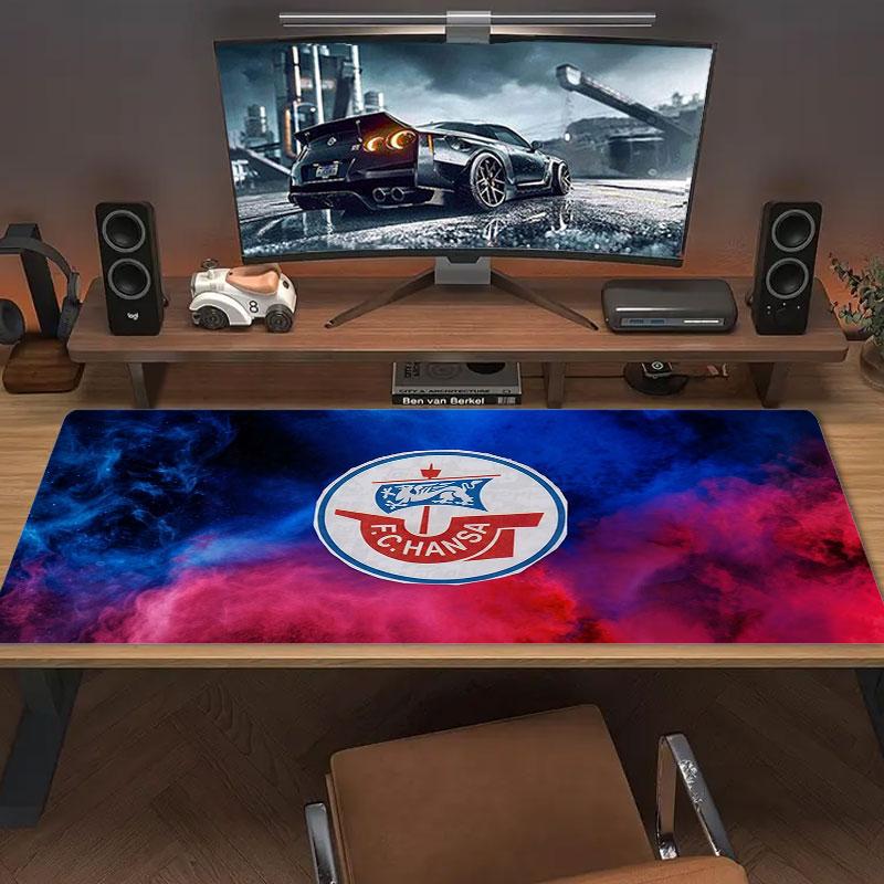 F.C. Hansa Rostock Large Size Mouse Pad Large Gaming Table Cushion Non-slip Laptop Tablet Big Mousepad XXL Mat Mini PC Playmat With Lock Edge
