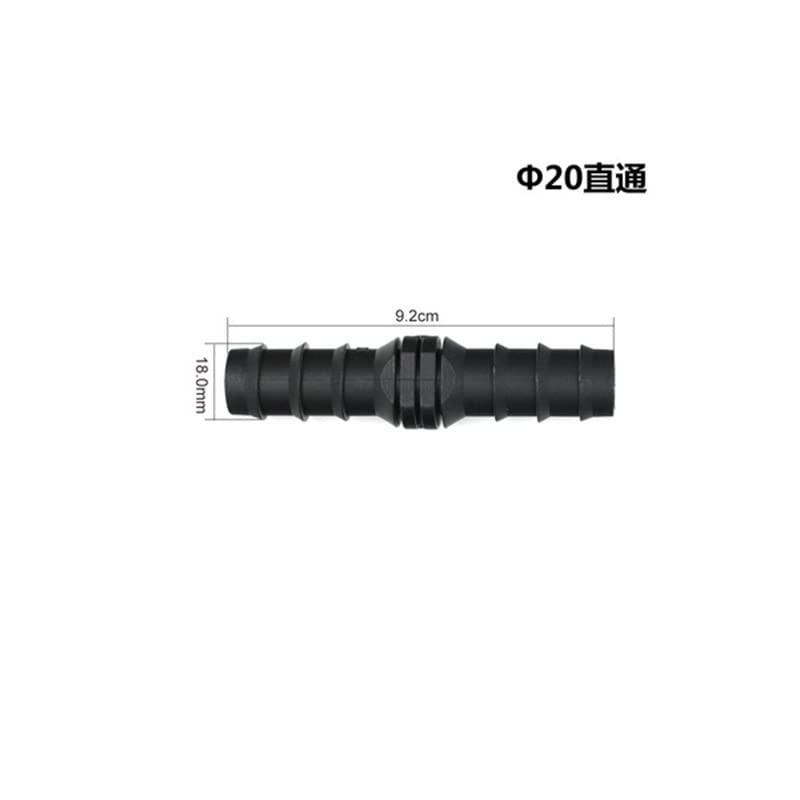 20pcs PE Drip Irrigation Barbed Coupling Fittings (20mm) for 3/4  Drip Hose, Sprinkler Tubing Connector for Drip System