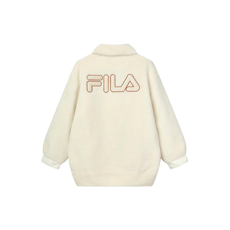 New FILA Velvet Jackets Women's Beige F51W149509F-IV