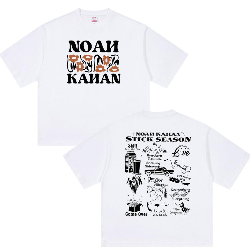 Noah Kahan Stick Season Tour 2026 Print T Shirt Unisex Women Casual Fashion Oversized Cotton Tshirt Vintage Harajuku Clothing Tees