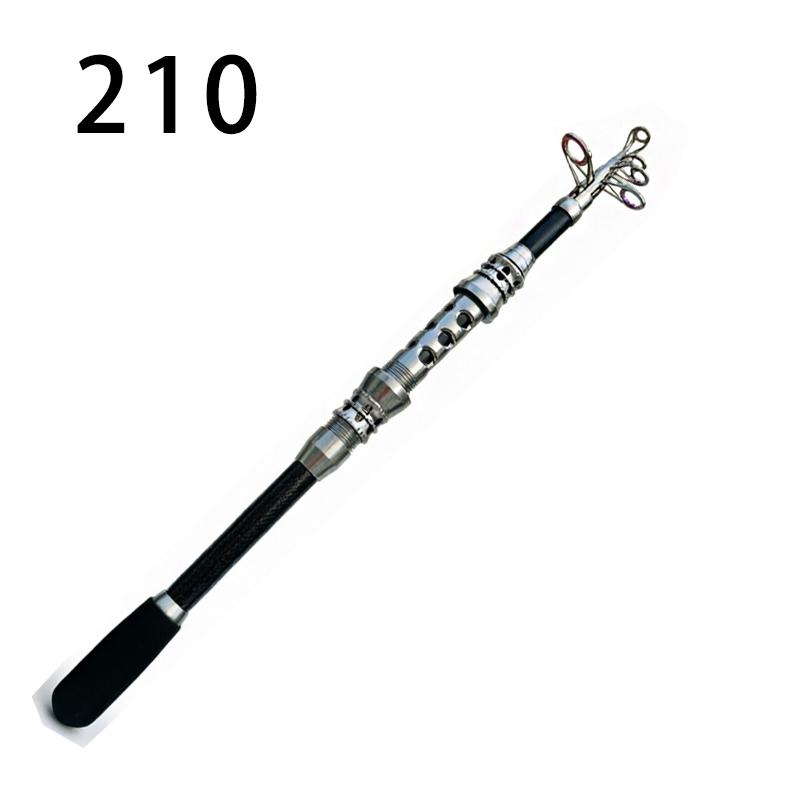 Mini Portable Carbon Fiber Sea Fishing Rod Long Throwing Rod 1.8-3.0m Telescopic Fishing Rod Super Hard Fishing Rod Sea Fishing Tackle Set