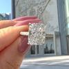 2026 Luxuriöse Geometrische CZ Kristallringe für Damen Kupferfarbe Mode Hochzeit Verlobung Party Weiblich Statement Zirkon