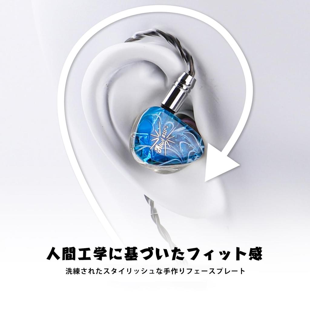LINSOUL Kiwi Ears Orchestra Lite 8BA Hybrid HiFi Earphones, Ergonomic Design, 0.78mm 2-Pin Connector & 3.5mm Stereo Plug, Over-Ear Style, 4-Core 7N