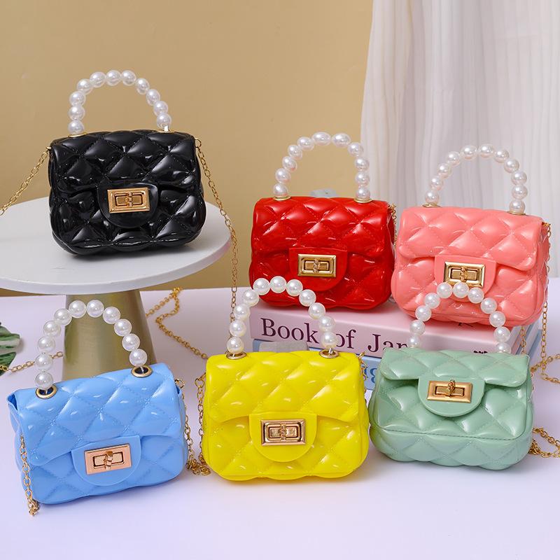 Moda Bambini Borse a Tracolla in Pelle PU Borse a Spalla a Forma di Cuore per Ragazze Portamonete Mini per Bambini Borsa Jelly Borsa a Mano per Bambini Regali