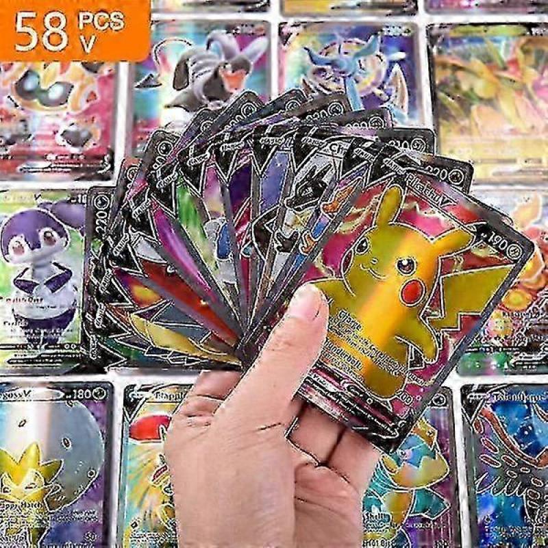 100pcs extremely rare cards, including 58V and 42VMAX - no duplicates - perfect gifts for kids and collectors