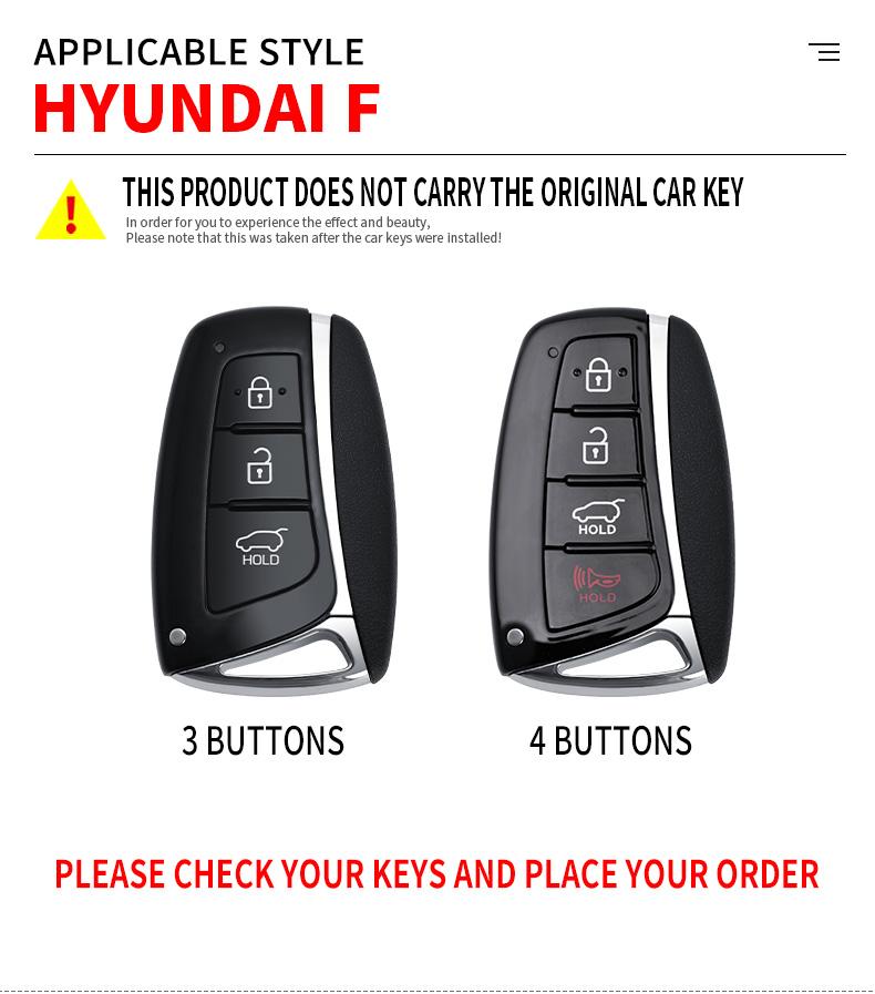 Kryt pouzdra na klíč od auta Držák Fob Pro Hyundai Grand Santa Fe IX45 GENESIS EQUUS AZERA 2013 2014 2015 2016 Příslušenství na klíče