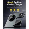 Essager Încărcător magnetic de birou fără fir 3 în 1 PD15W Stație de încărcare rapidă pentru iPhone 15 14 13 12 Pro Max Apple Watch Airprods