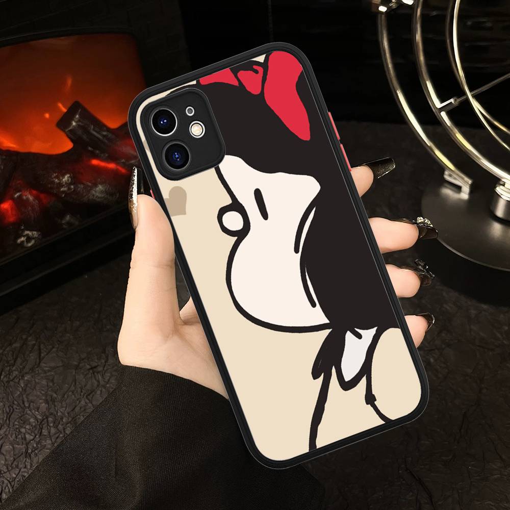 Popular Cartoon M-Mafalda Phone Cases For IPhone 16 15 14 Plus 13 12 11 Pro Max Matte Oft Bumper Phone Cover