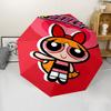 The Powerpuff Girls1 Print Automatic Umbrella, 8 Rib Iron Frame, Plastic Handle, Suitable for Outdoor Travel &Daily , Ideal Gift
