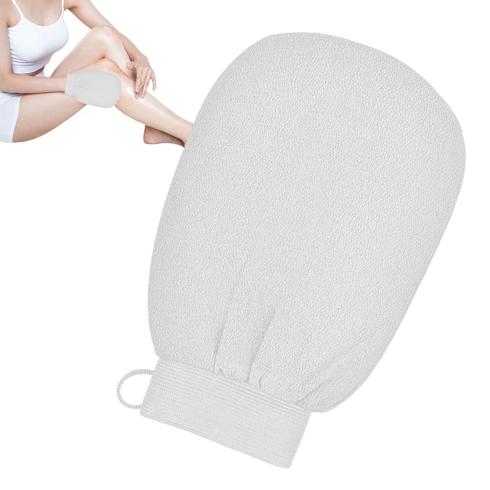 

Ванна для пилинга Отшелушивающий скраб для тела Варежка для удаления омертвевшей кожи Перчатки для душа Щетка для тела Полотенце СПА Пена для массажа тела белый