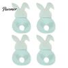 Easter Dinner Table Decor 4 Pcs Bunny Cutlery Holders, Felt Tableware Pouch Bags, Cute Rabbit Utensil Decorative Fork Spoon Sleeve, Spring Knife
