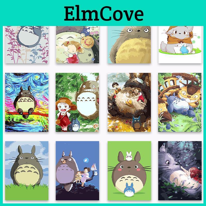 Diamond Diy 5d Embroidery Painting My Neighbor Totoro Modern Painting Cartoon Anime Cross Stitch Full Round Diamond Gift Wall St