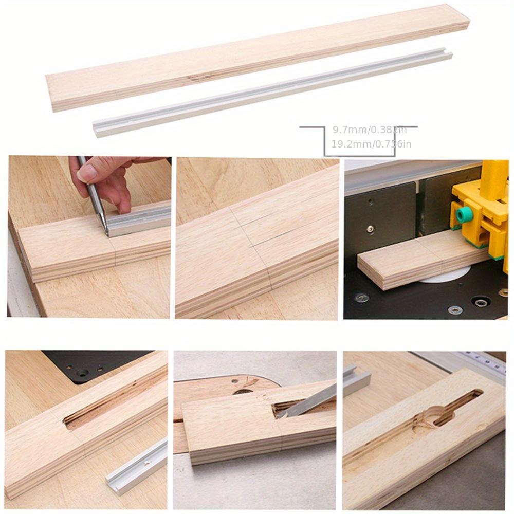 2Pcs 19T Track Woodworking T-slot Aluminium Miter T-Track T-slot Miter Track Jig T Screw Fixture Slot for Saw/Router Table Tools