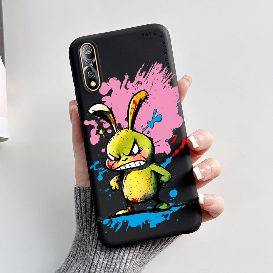 For vivo S1 Case 1907 V1913A Phone Cover Cute Rabbit Panda Shockproof Bumper For Vivo V17 Neo Fundas For Vivo Z5 IQ00 855 Coque
